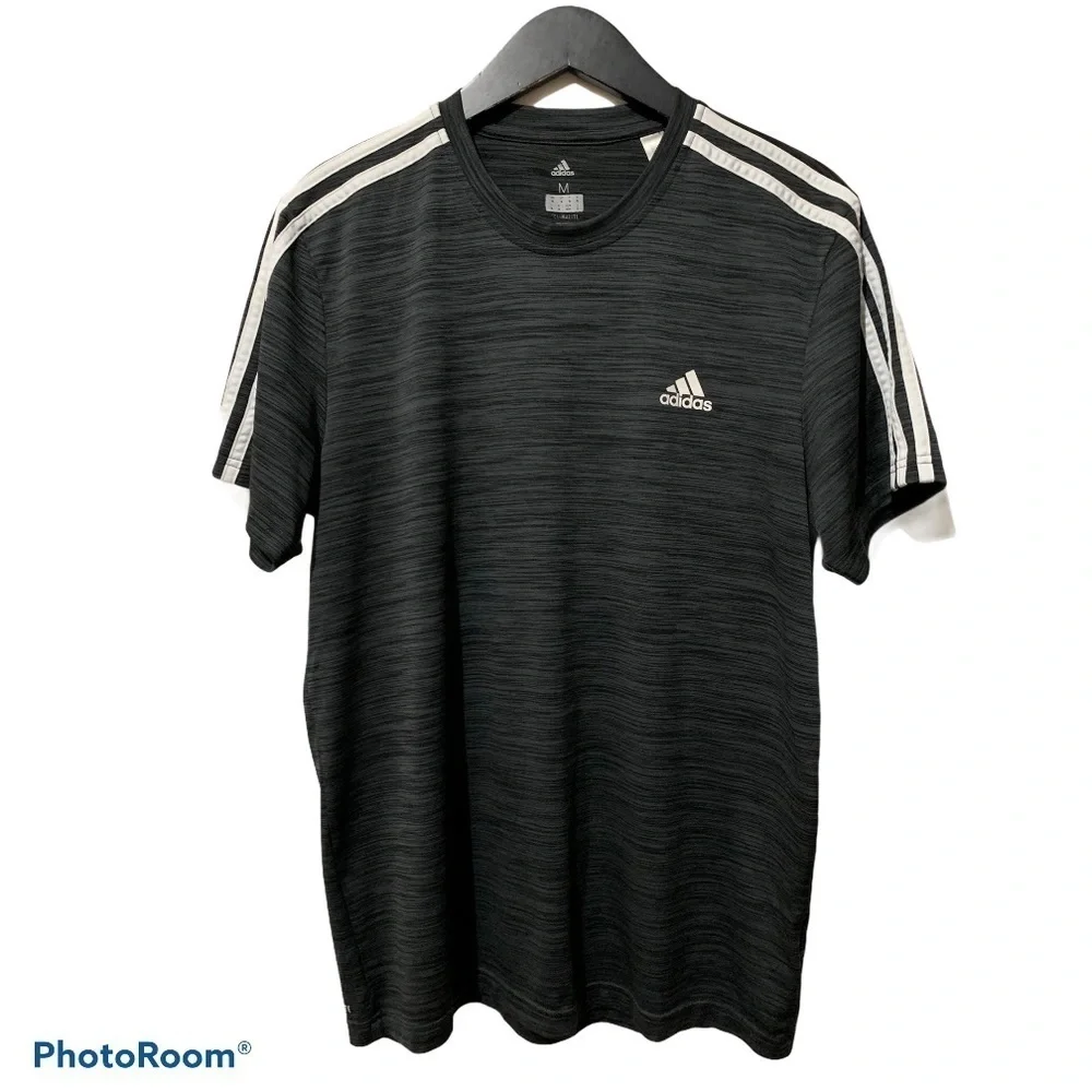 Adidas Climalite Crewneck Jersey Charcoal Heather Gray Medium